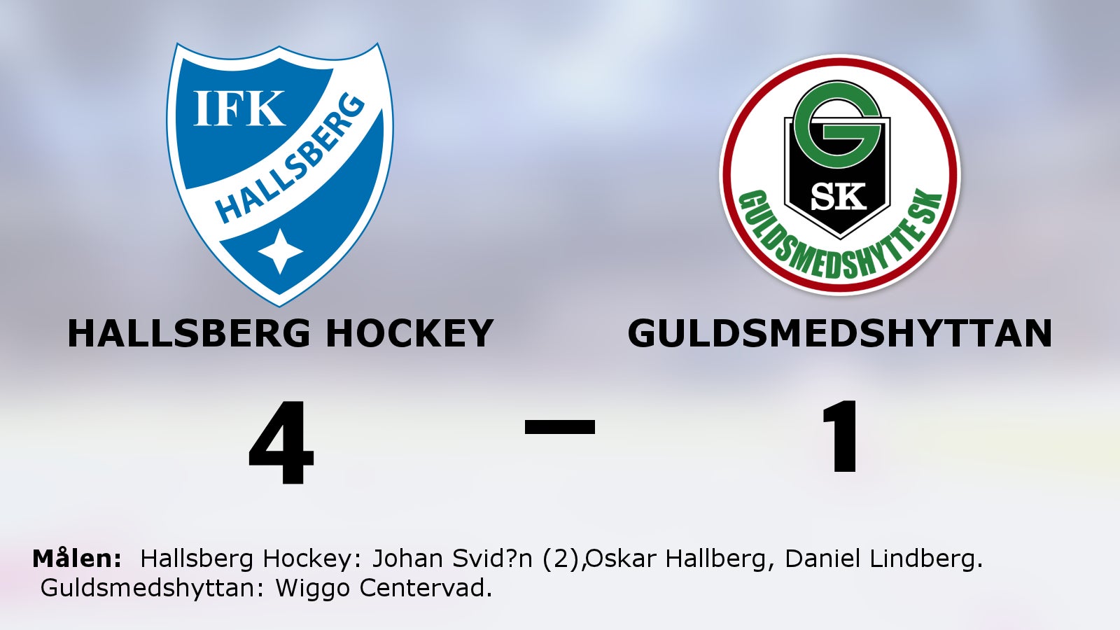 Hallsberg Hockey avgjorde tät match mot Guldsmedshyttan i tredje perioden