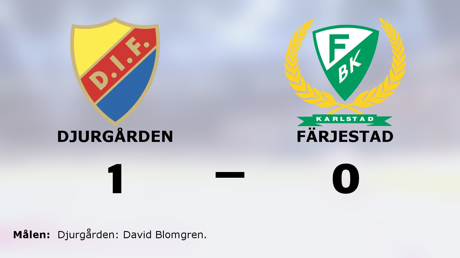 David Blomgren målskytt när Djurgården vann mot Färjestad
