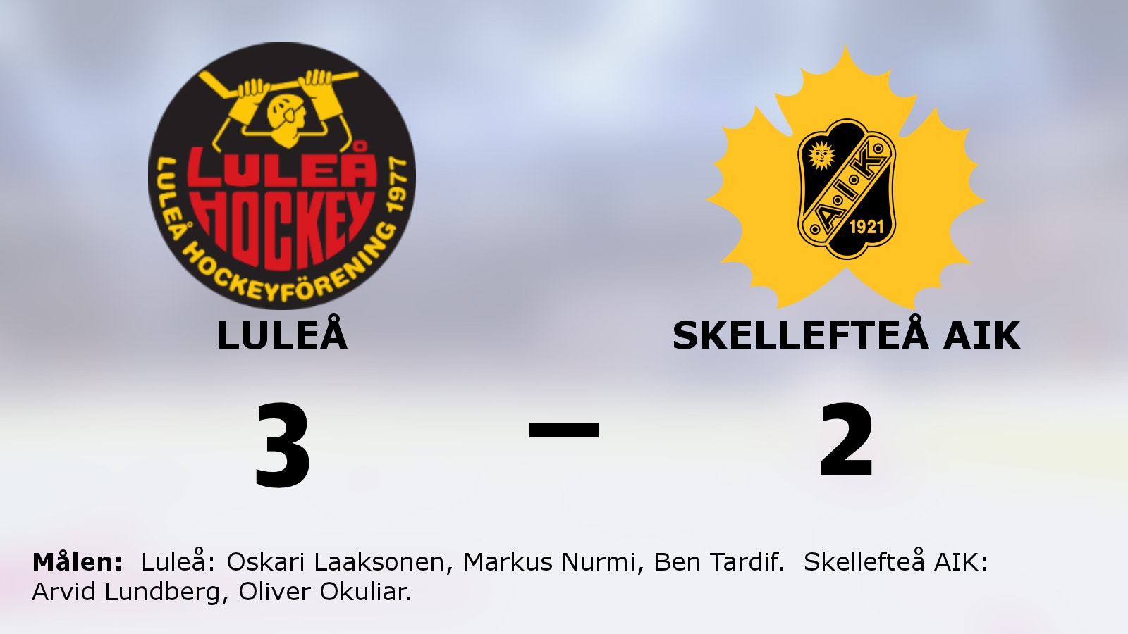 Luleå vann i förlängningen mot Skellefteå AIK