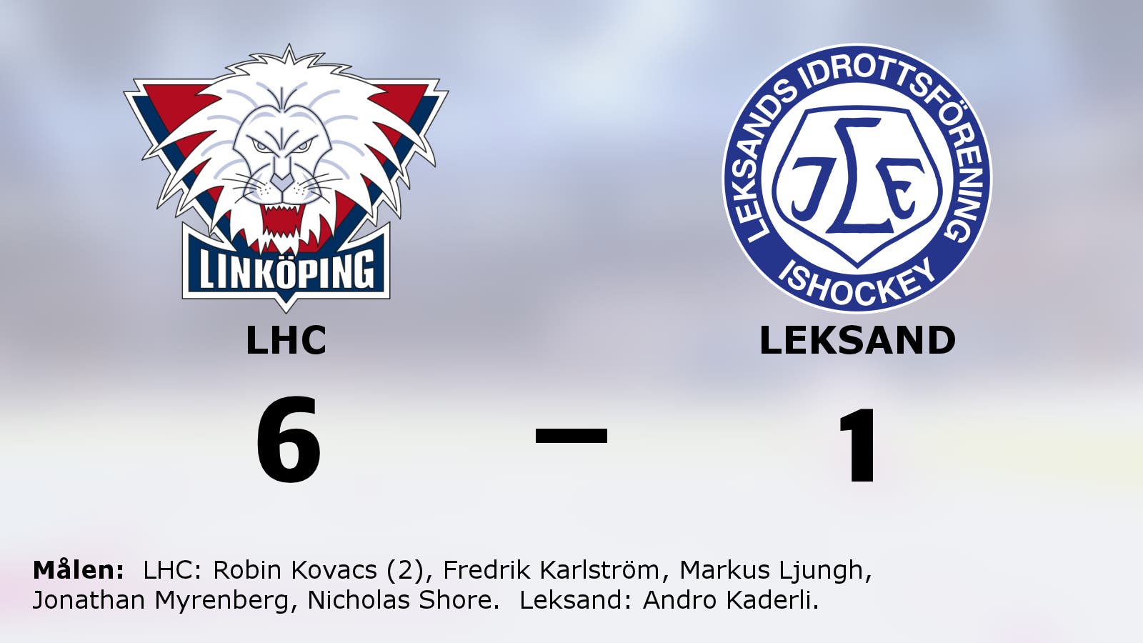 LHC bröt förlustsviten – vann mot Leksand