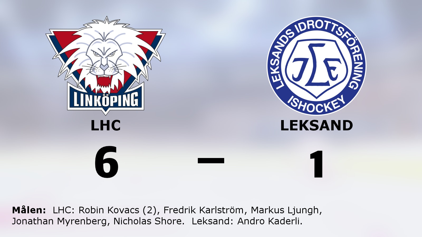 LHC bröt förlustsviten – vann mot Leksand