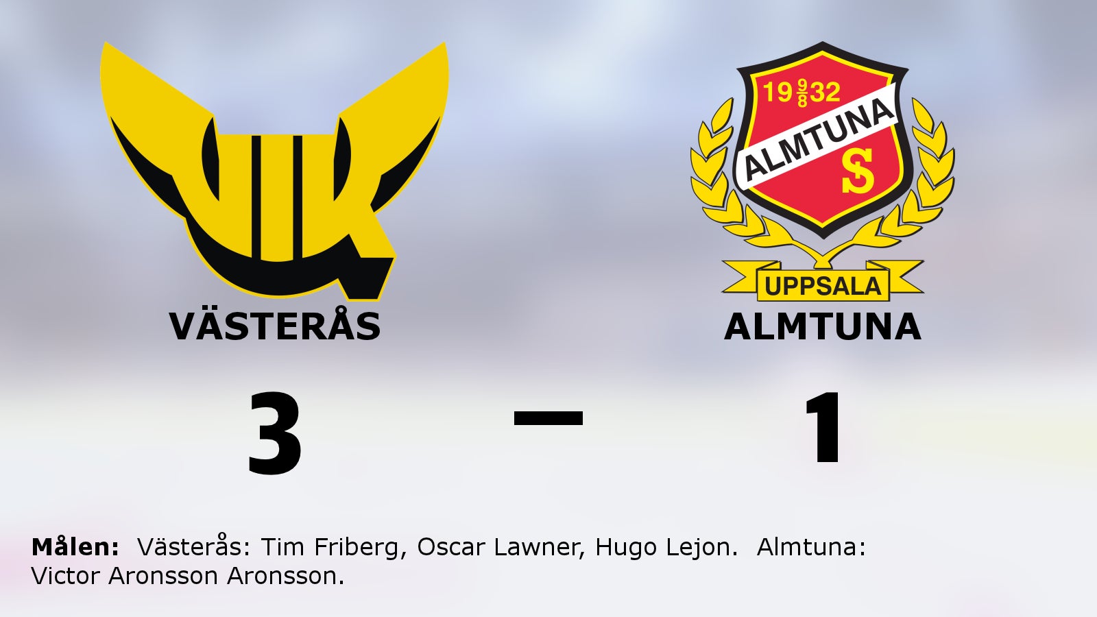 Västerås säkrade hemmaseger mot Almtuna