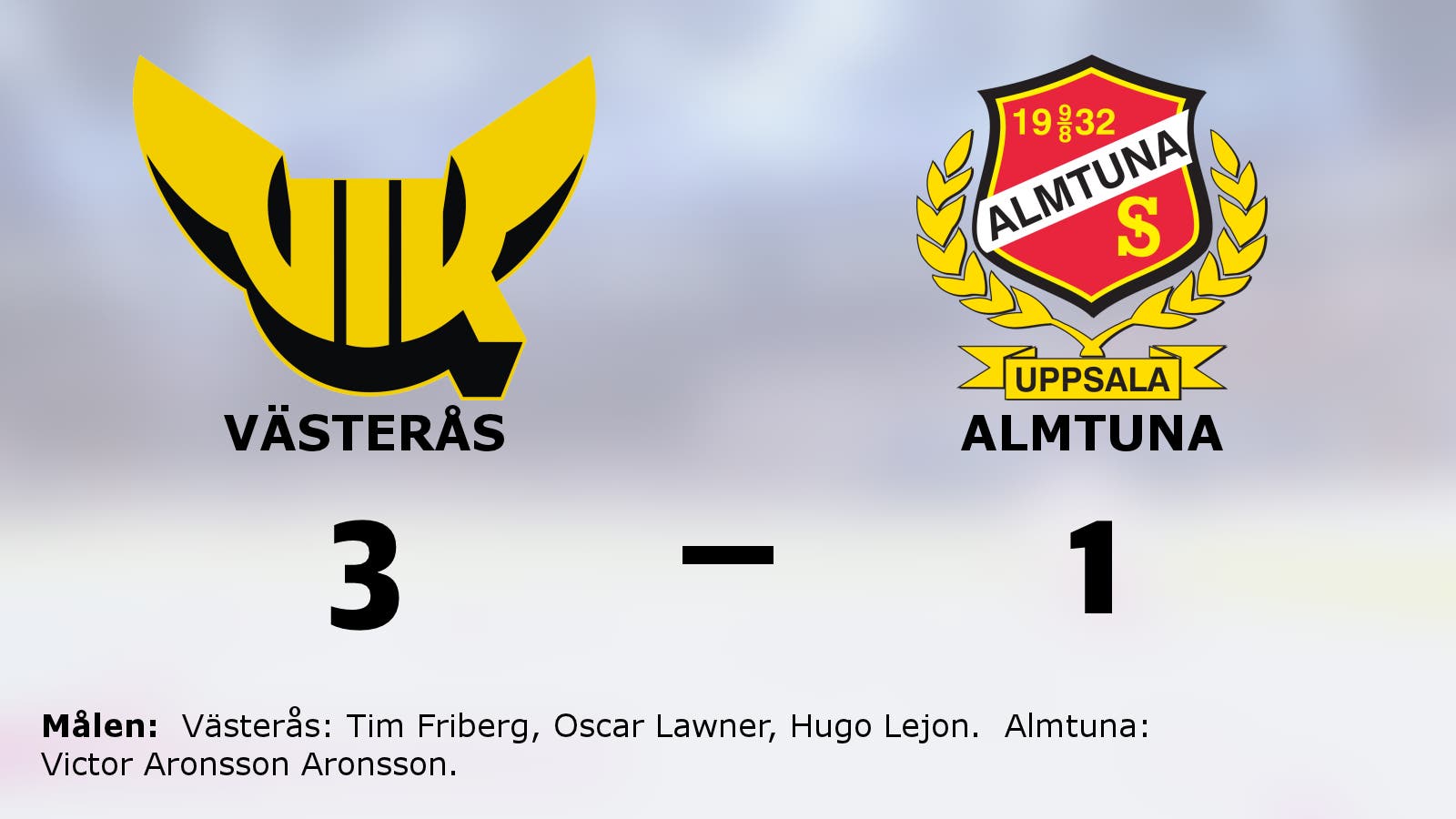 Västerås säkrade hemmaseger mot Almtuna