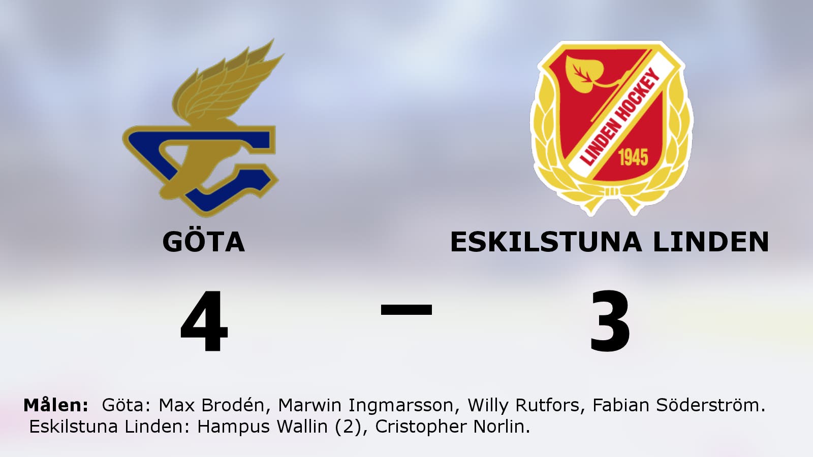 Göta avgjorde tät match mot Eskilstuna Linden i tredje perioden