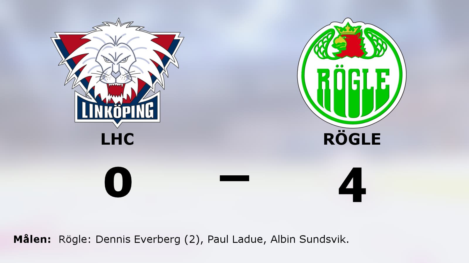 Klar seger för Rögle som höll nollan mot LHC
