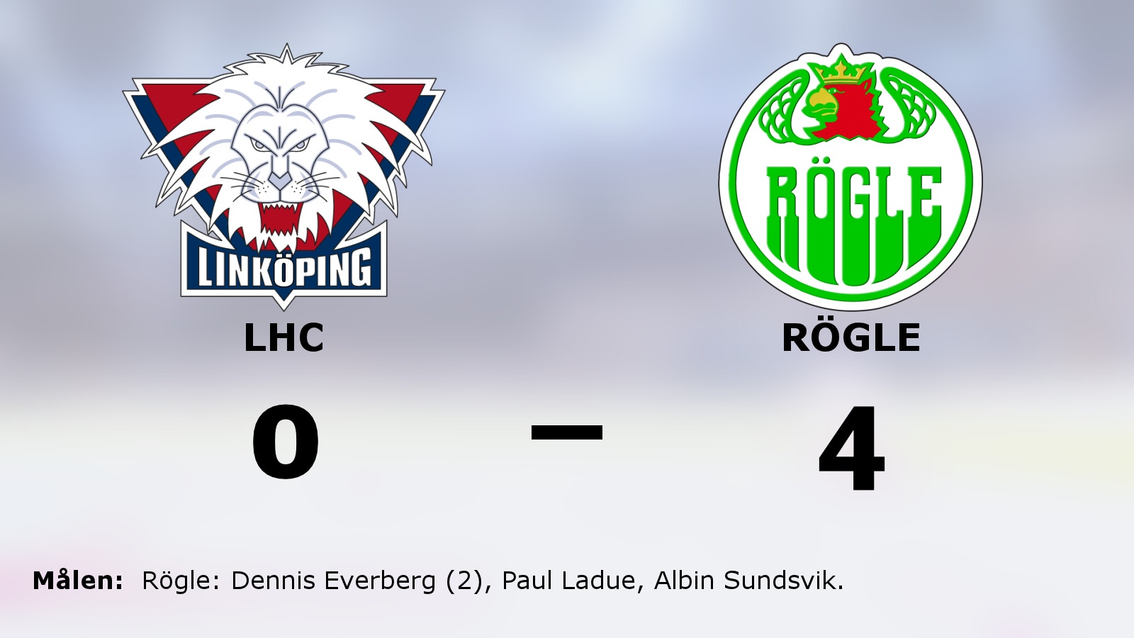 Klar seger för Rögle som höll nollan mot LHC