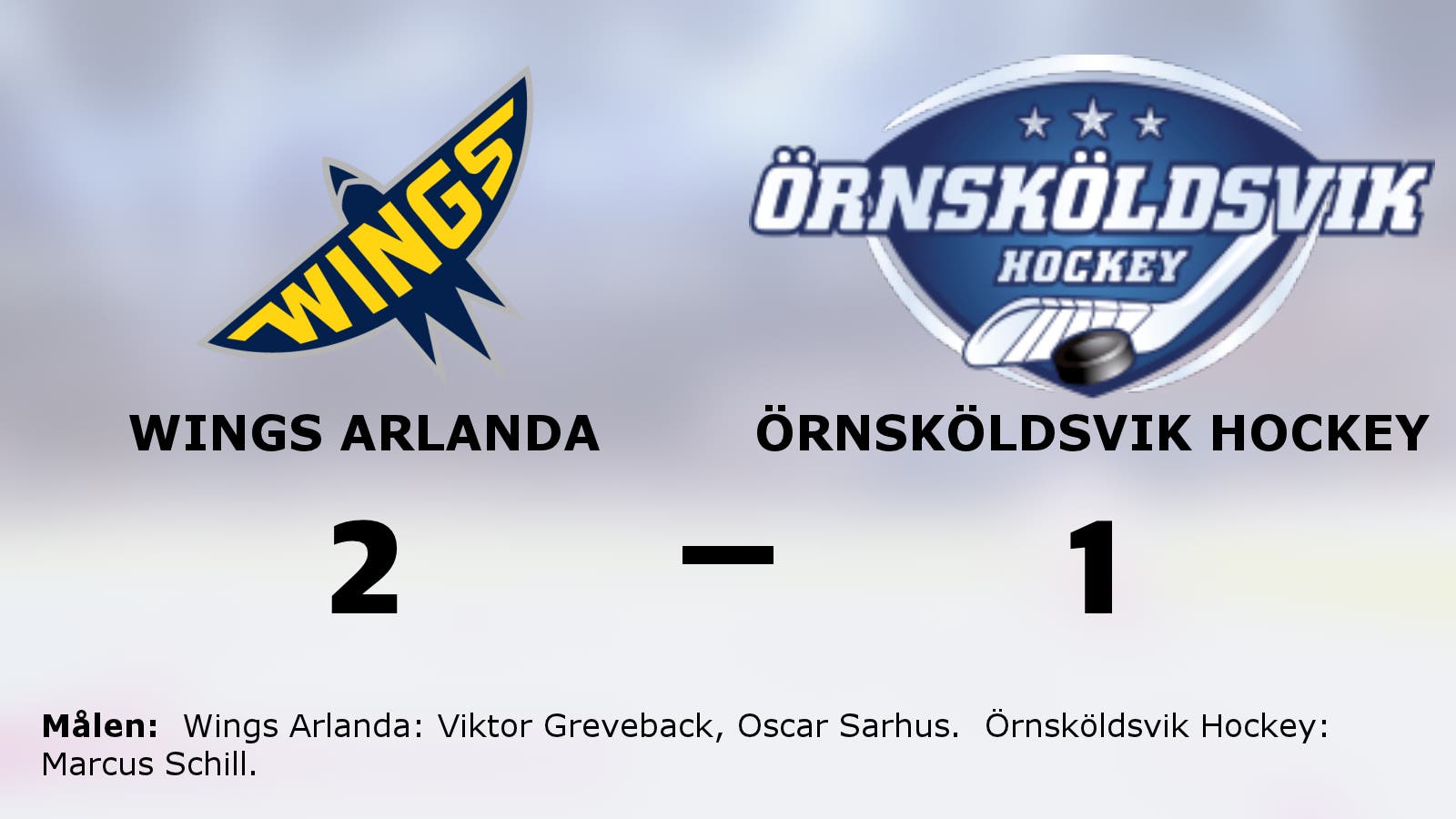 Efterlängtad seger för Wings Arlanda – bröt förlustsviten mot Örnsköldsvik Hockey