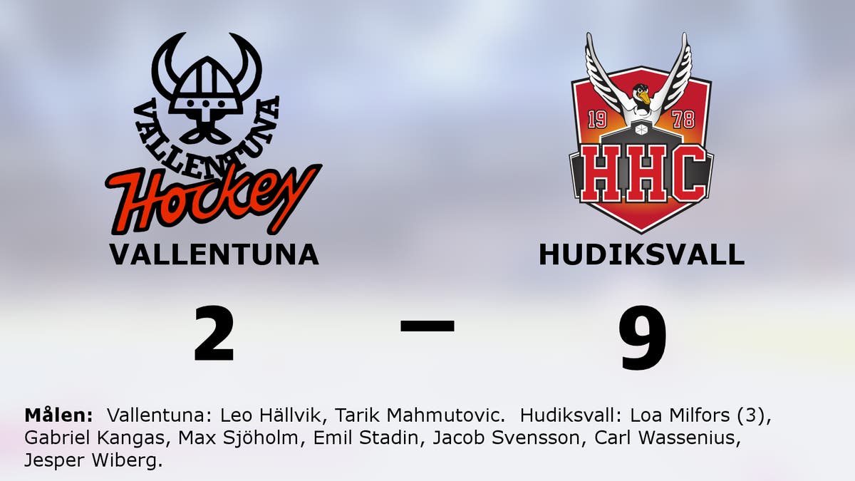 Hudiksvalls segerrad mot Vallentuna intakt