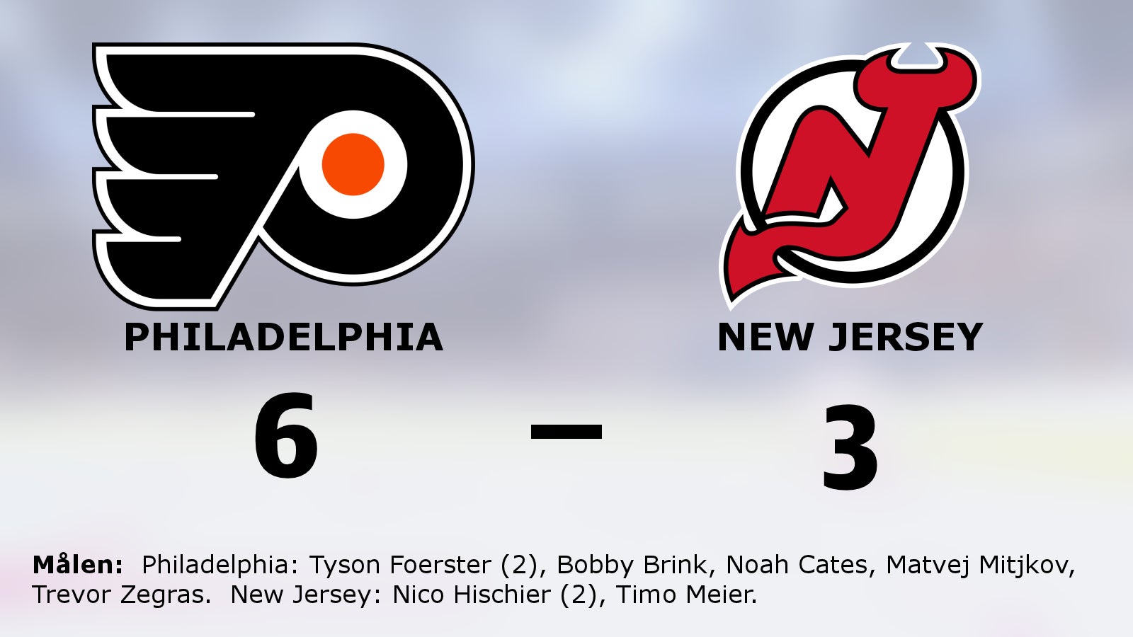 Philadelphia vann – Tyson Foerster matchvinnare