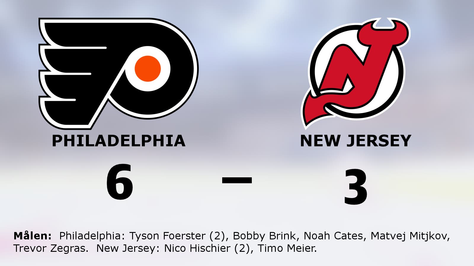 Philadelphia vann – Tyson Foerster matchvinnare