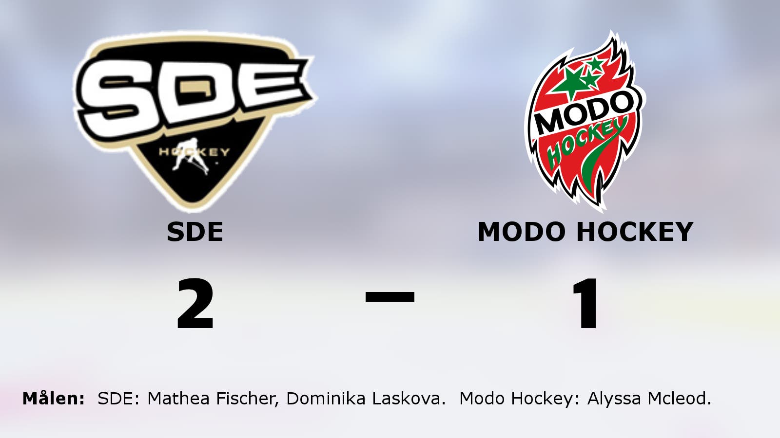 SDE avgjorde i tredje perioden i segern mot Modo Hockey