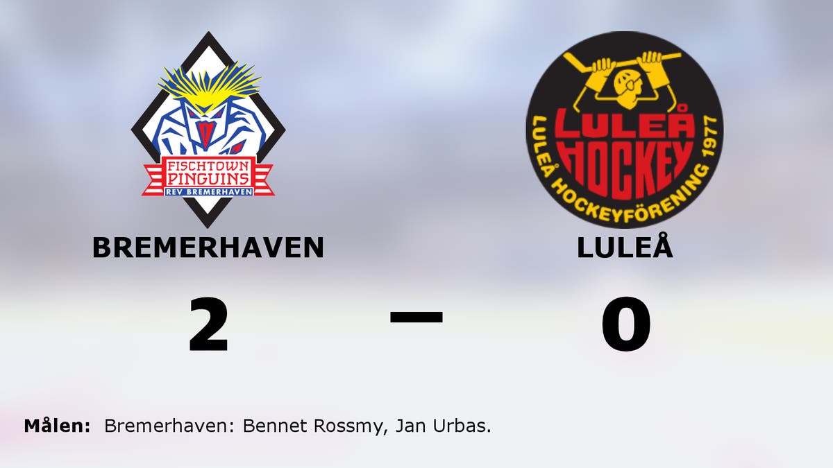 Luleå förlorade mot Bremerhaven i CHL