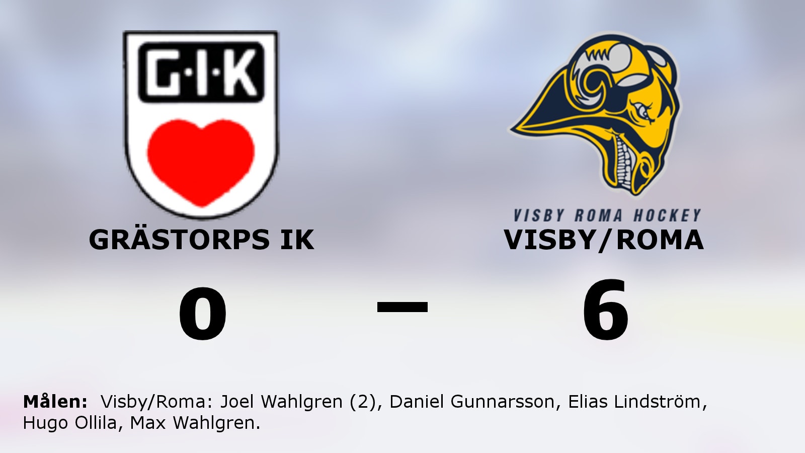 Storseger för Visby/Roma borta mot Grästorps IK