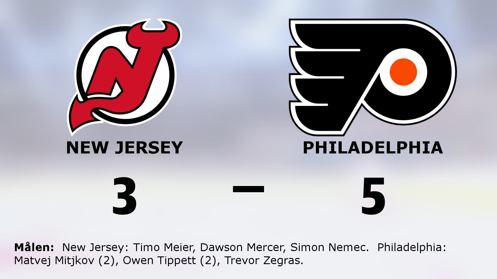 Philadelphia vann på bortaplan mot New Jersey