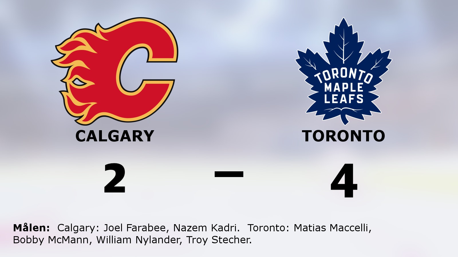 Torontos fina svit mot Calgary fortsätter