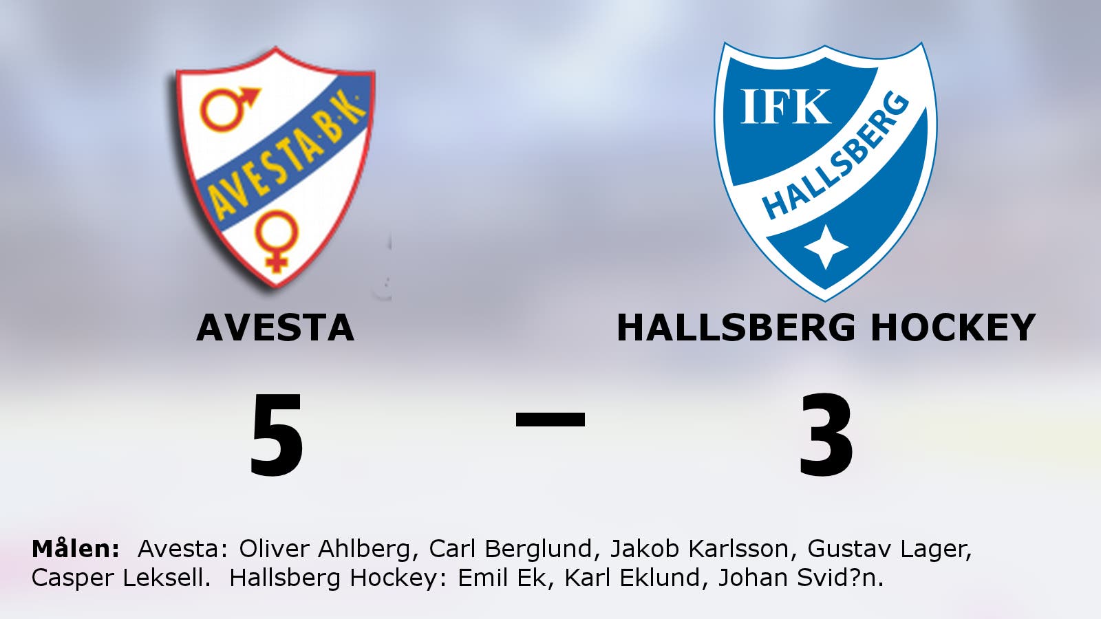 Avesta vann efter avgörande i tredje perioden mot gästande Hallsberg Hockey