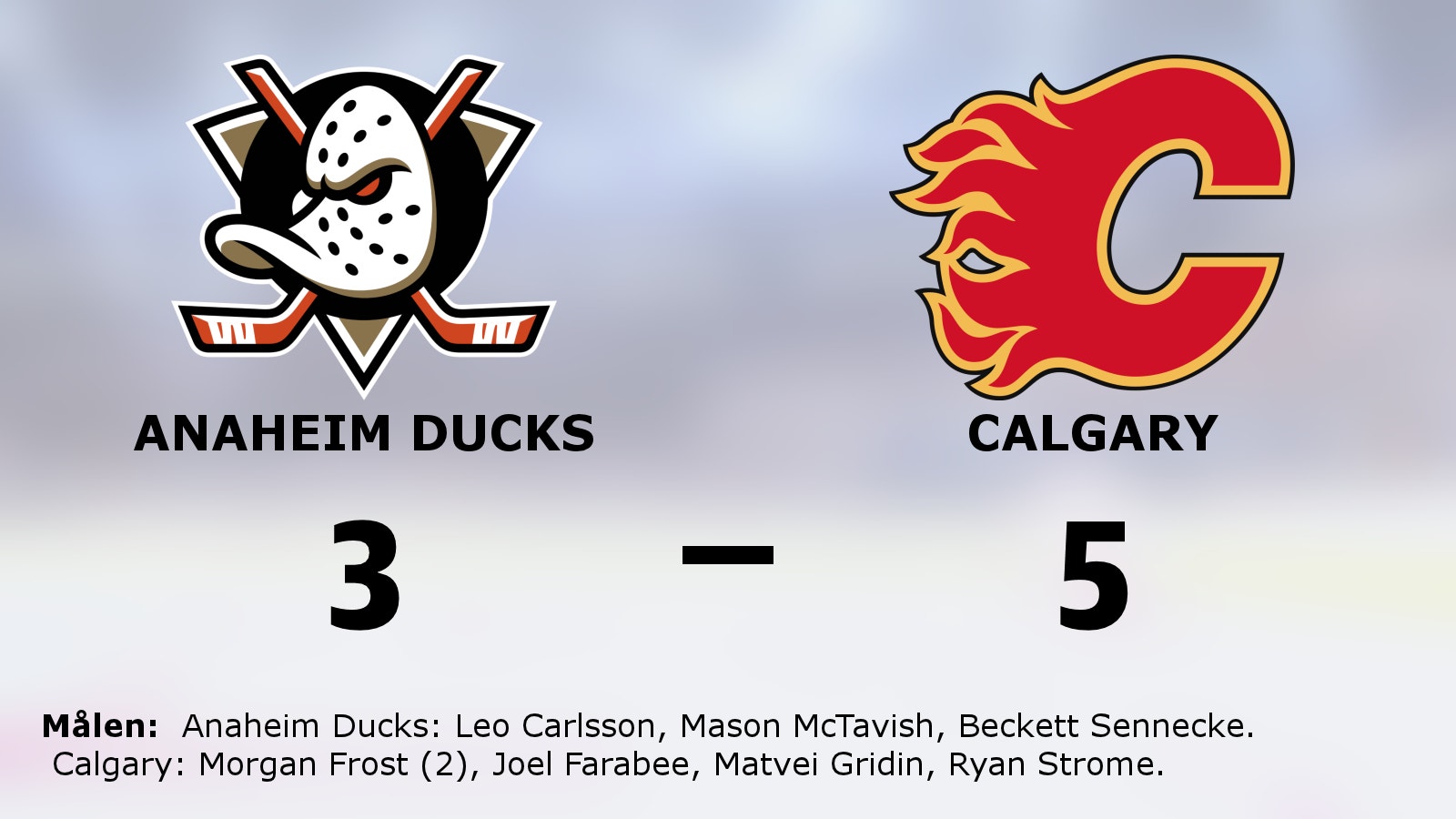 Calgary vann mot Anaheim Ducks – Morgan Frost blev matchvinnare