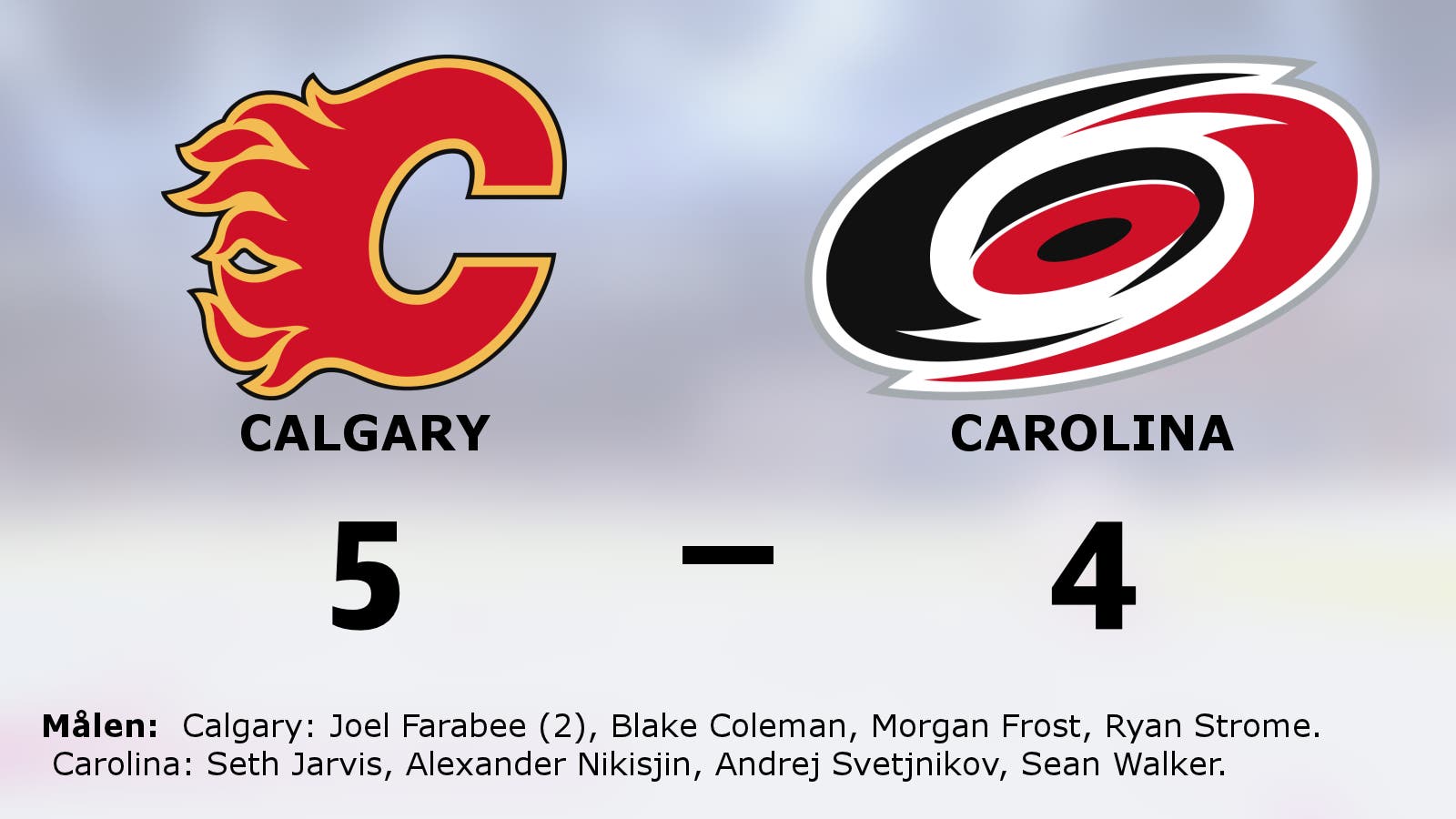 Calgary bröt tunga trenden mot Carolina