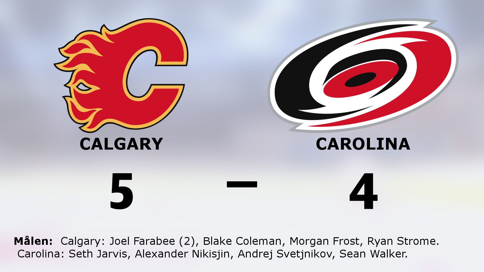 Calgary bröt tunga trenden mot Carolina