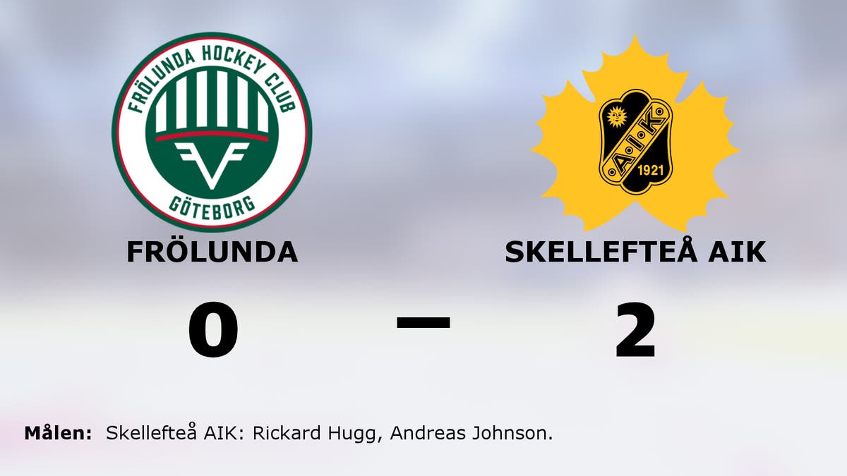 Seger för Skellefteå AIK i toppmatchen mot Frölunda