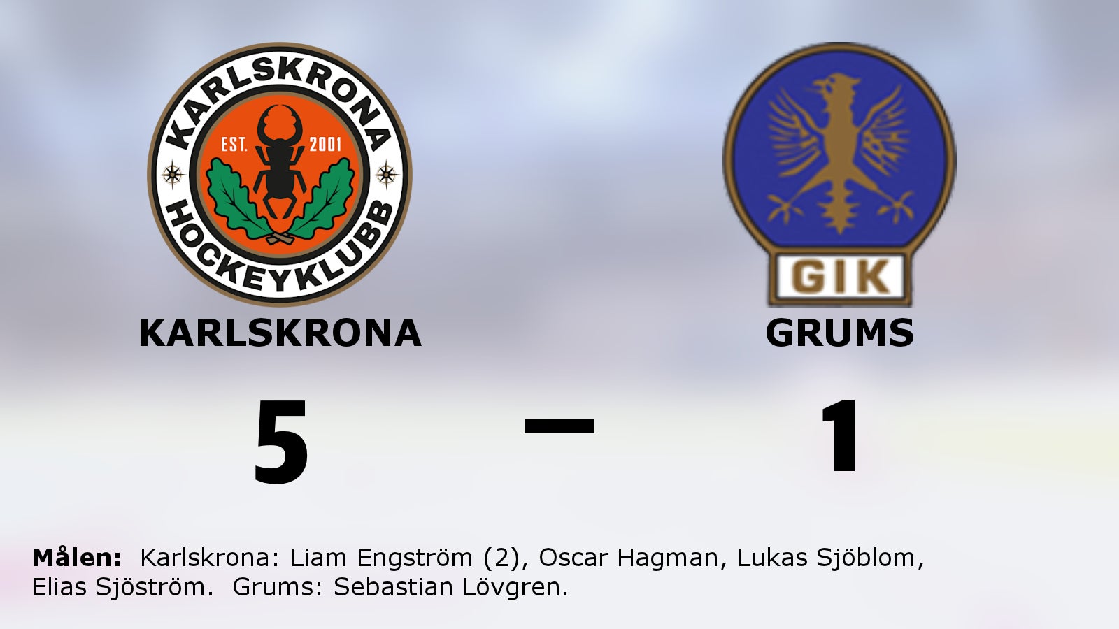 Liam Engström i form när Karlskrona vann mot Grums
