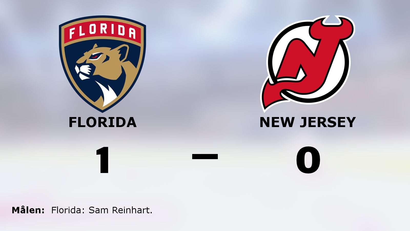 Sam Reinhart matchhjälte när Florida vann mot New Jersey