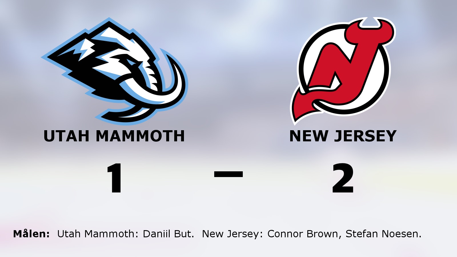 New Jersey avgjorde tät match mot Utah Mammoth i tredje perioden