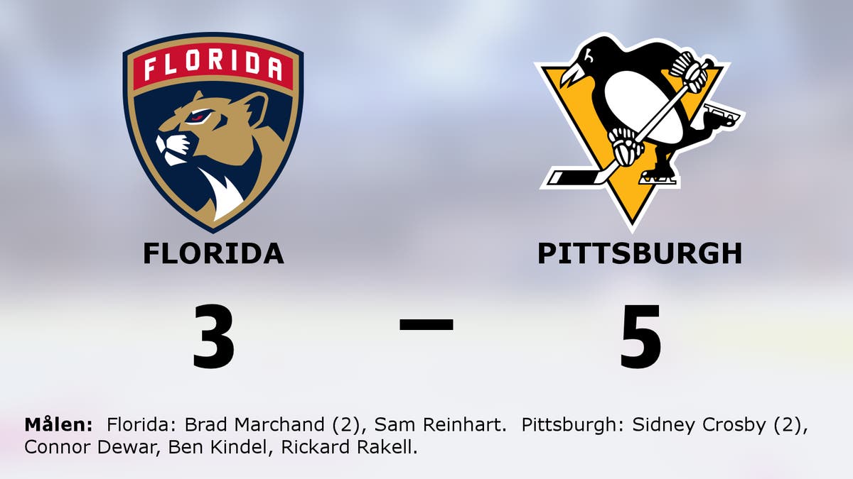 Pittsburgh fortsätter vinna – 5–3 mot Florida