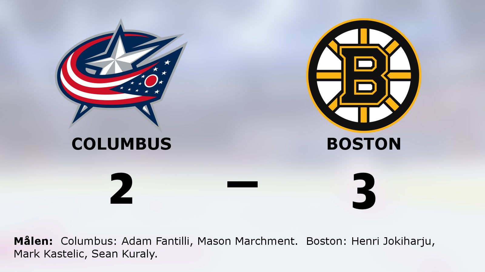 Bostons fina svit mot Columbus fortsätter