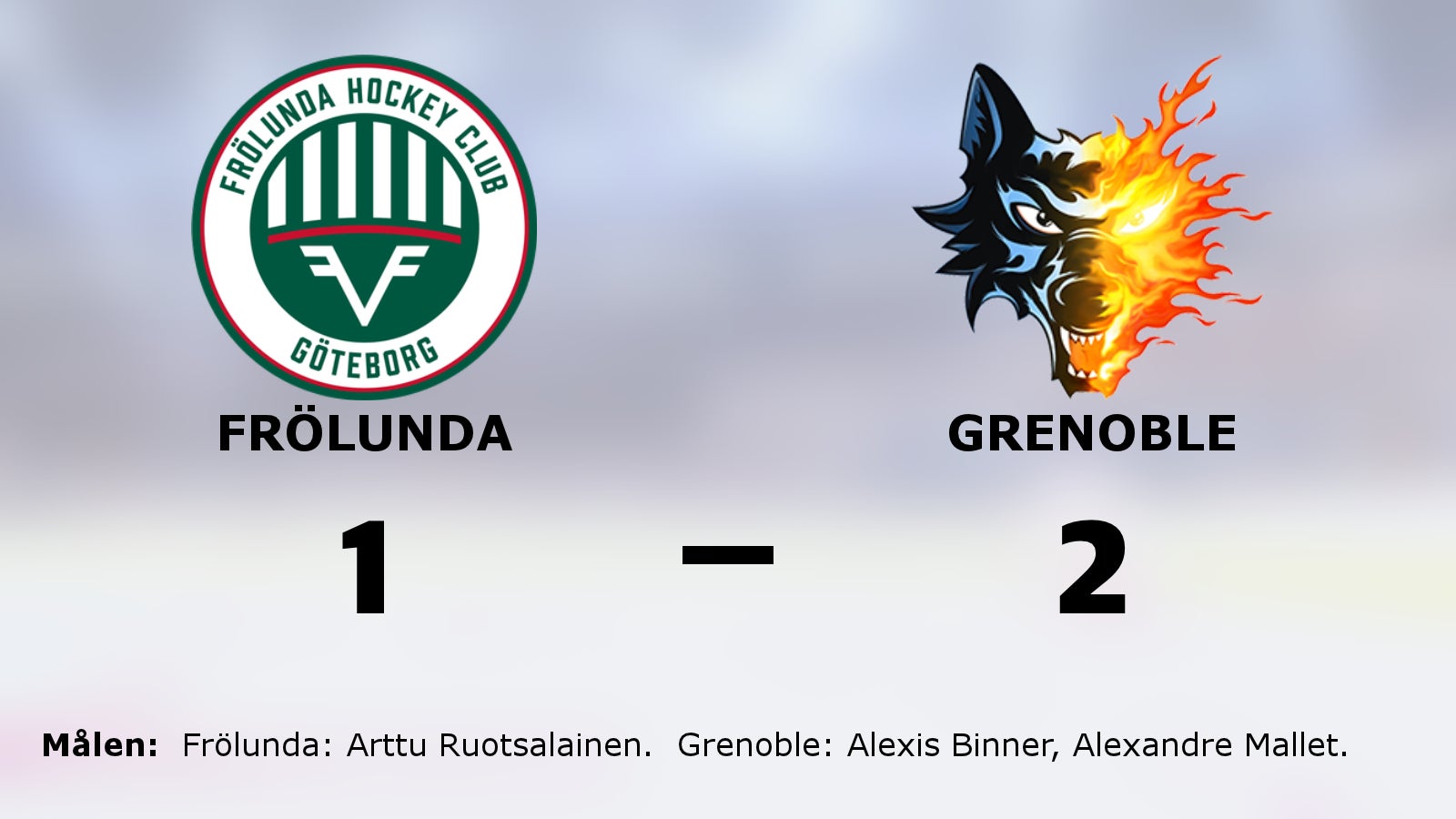 Frölunda utslaget – föll mot Grenoble