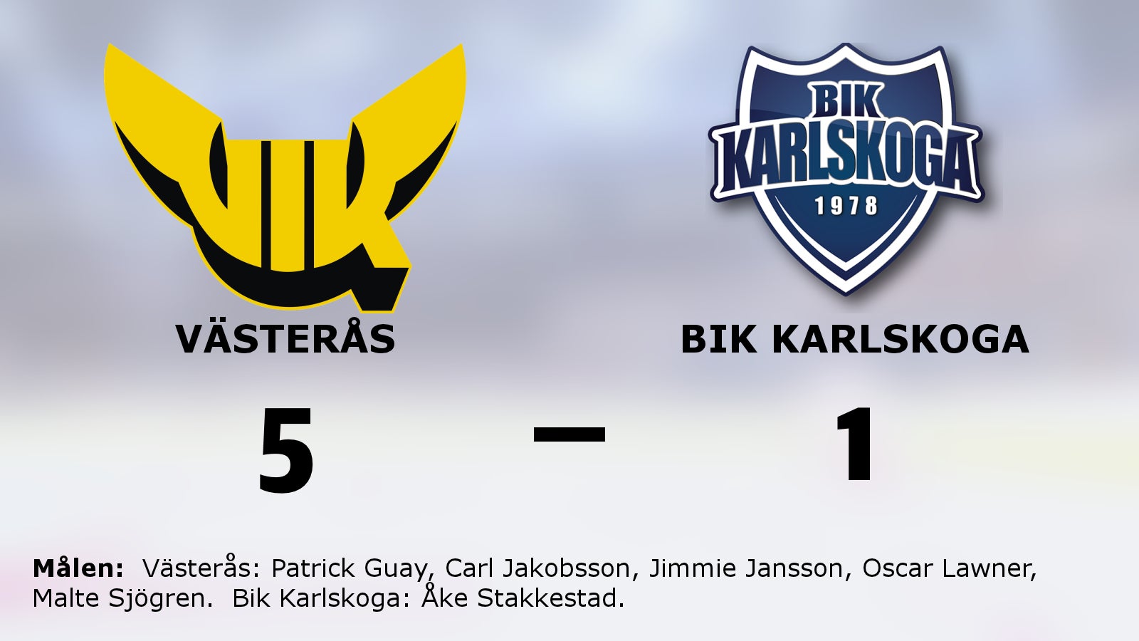 Ryck i sista perioden avgjorde för Västerås hemma mot Bik Karlskoga