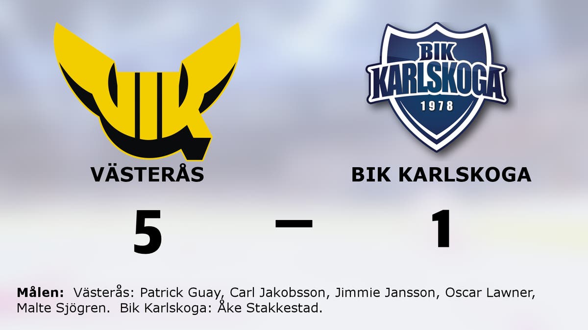 Ryck i sista perioden avgjorde för Västerås hemma mot Bik Karlskoga