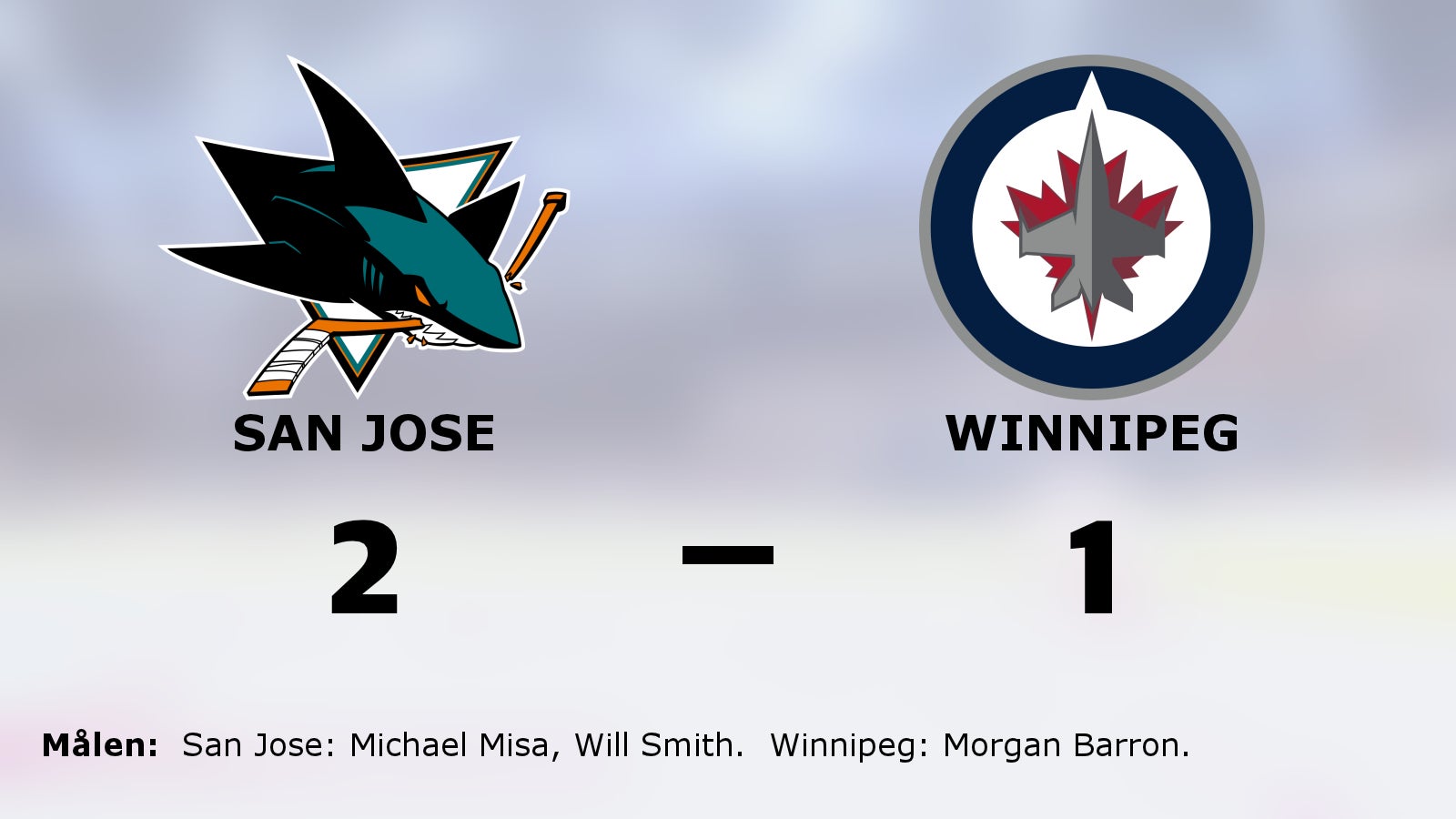 San Jose avgjorde i förlängningen mot Winnipeg