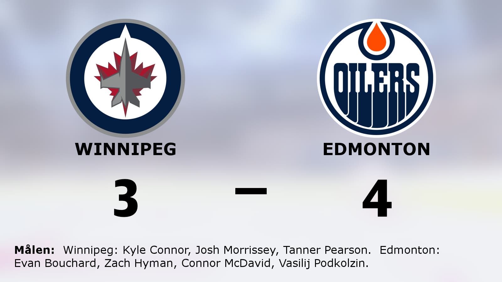 Edmontons starka svit mot Winnipeg fortsätter