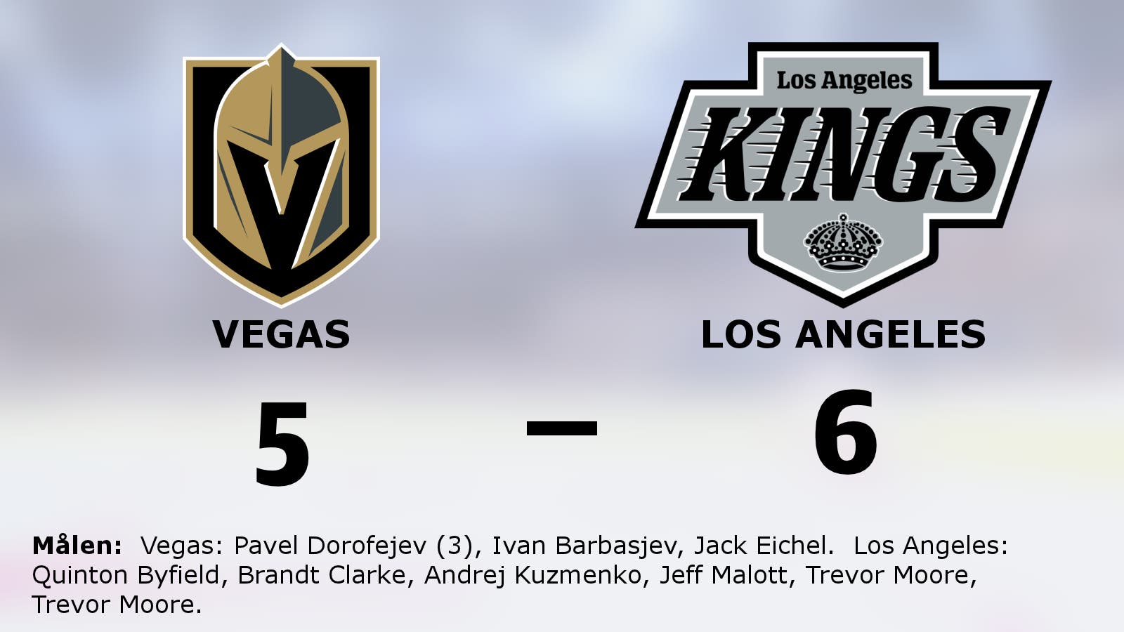 Los Angeles starkast i straffläggningen – vann borta mot Vegas