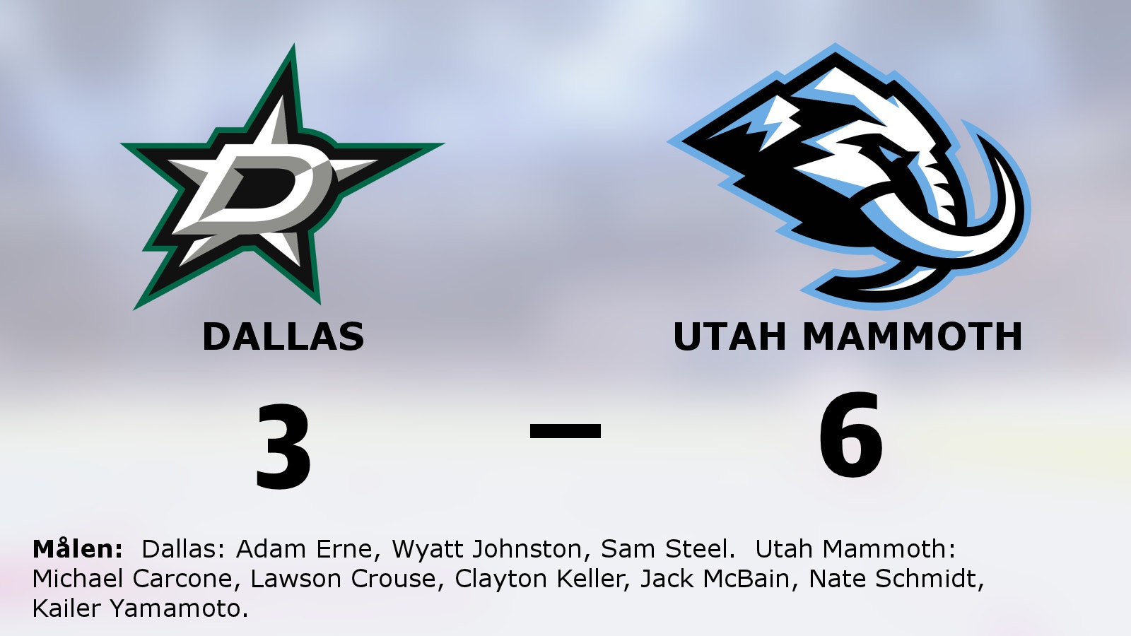 Äntligen seger för Utah Mammoth mot Dallas