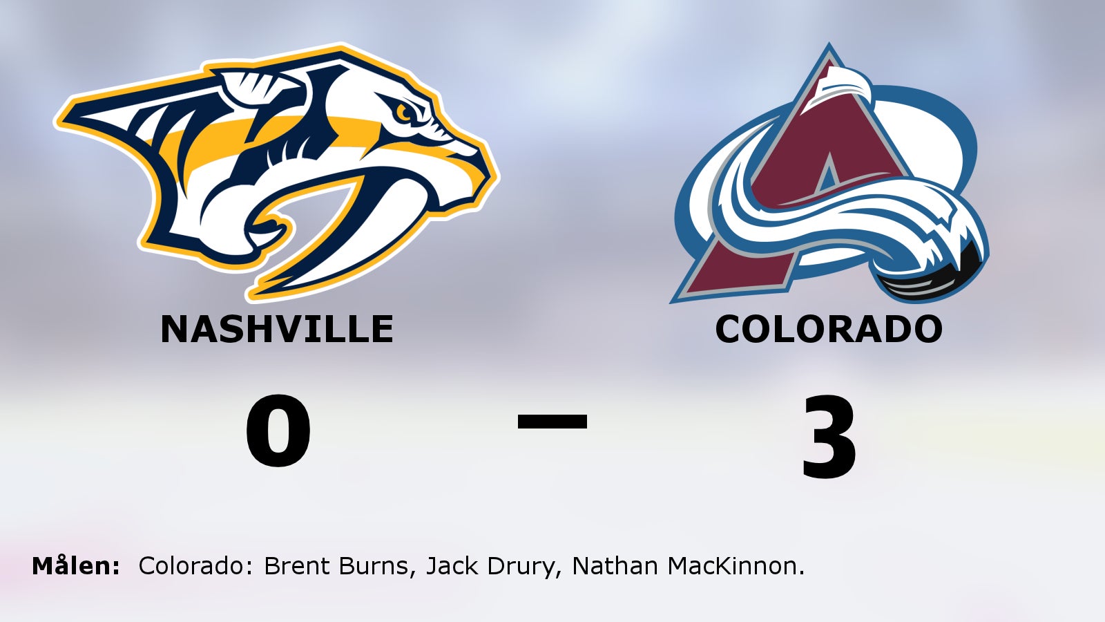 Bortasegern mot Nashville förlänger sviten för Colorado