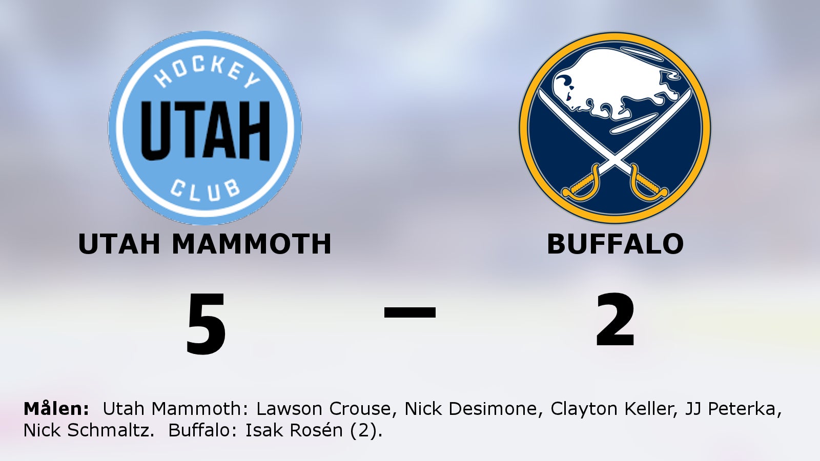 Utah Mammoth vände och vann mot Buffalo
