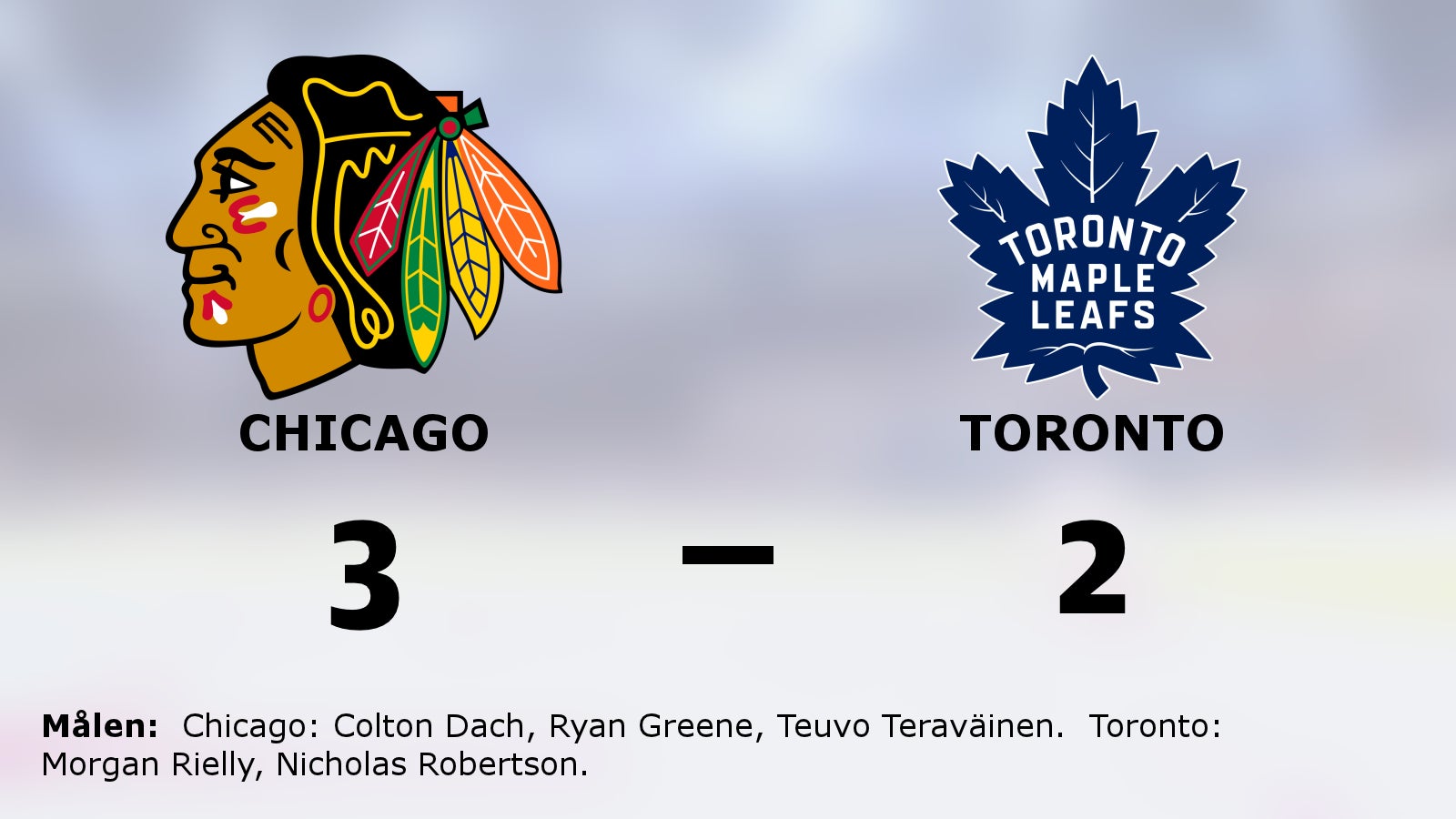 Chicago vände i tredje – och vann mot Toronto