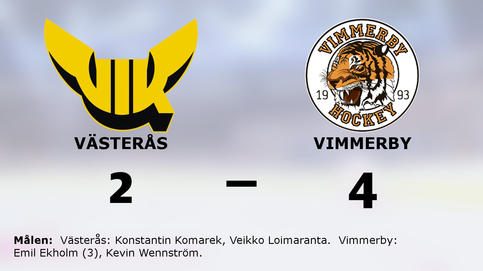 Emil Ekholm det stora utropstecknet när Vimmerby slog Västerås