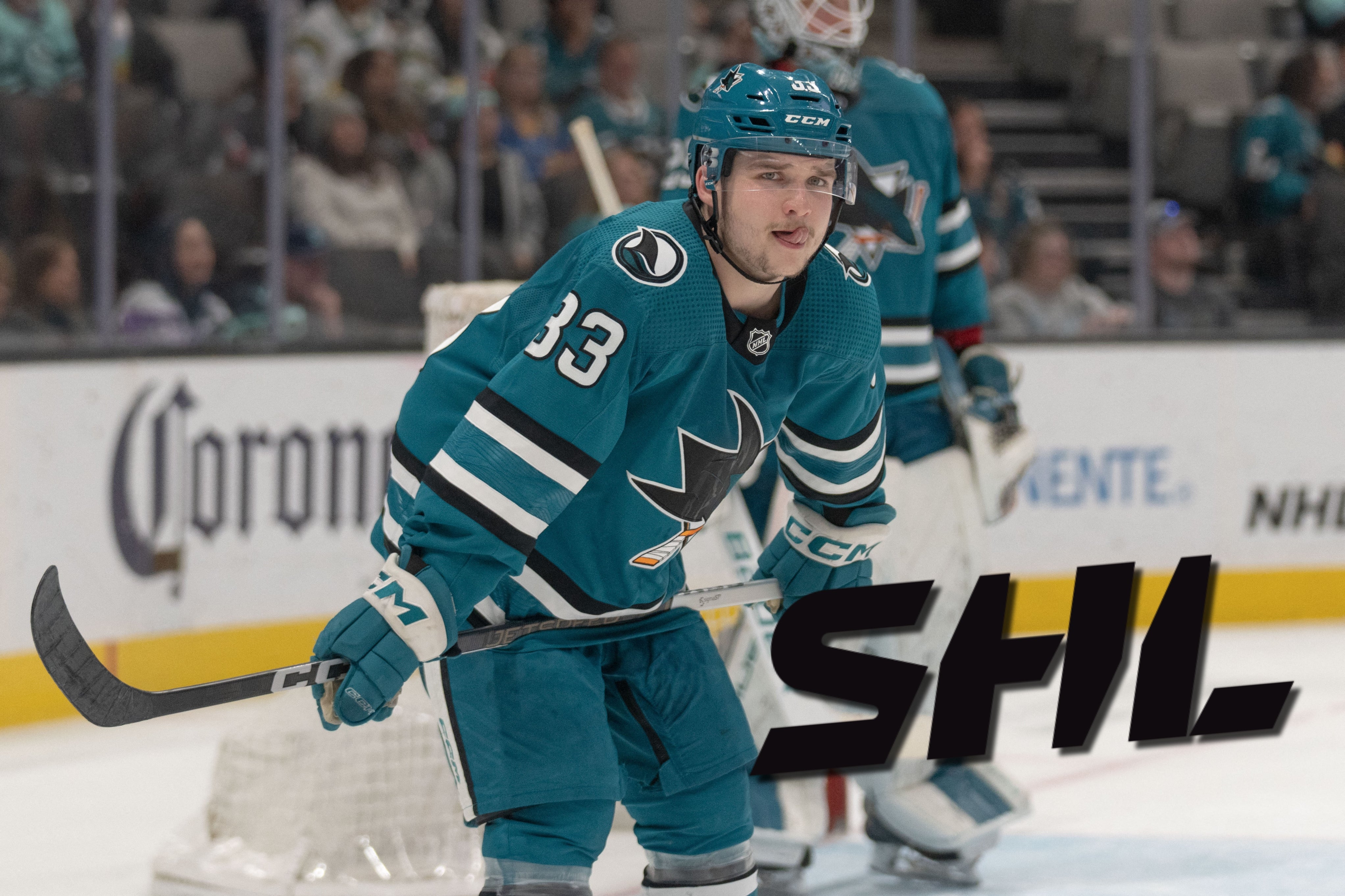 Calen Addisson med SHL-logo