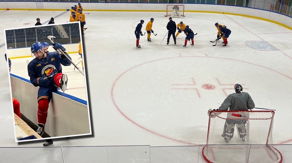 Djurgården träning Mälarhöjdens ishall