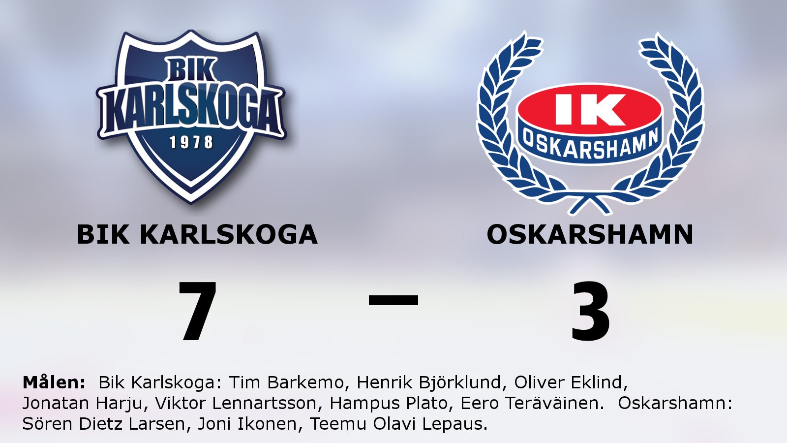 Bik Karlskogas fina svit fortsätter mot Oskarshamn
