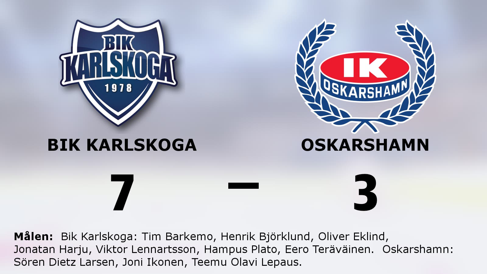 Bik Karlskogas fina svit fortsätter mot Oskarshamn