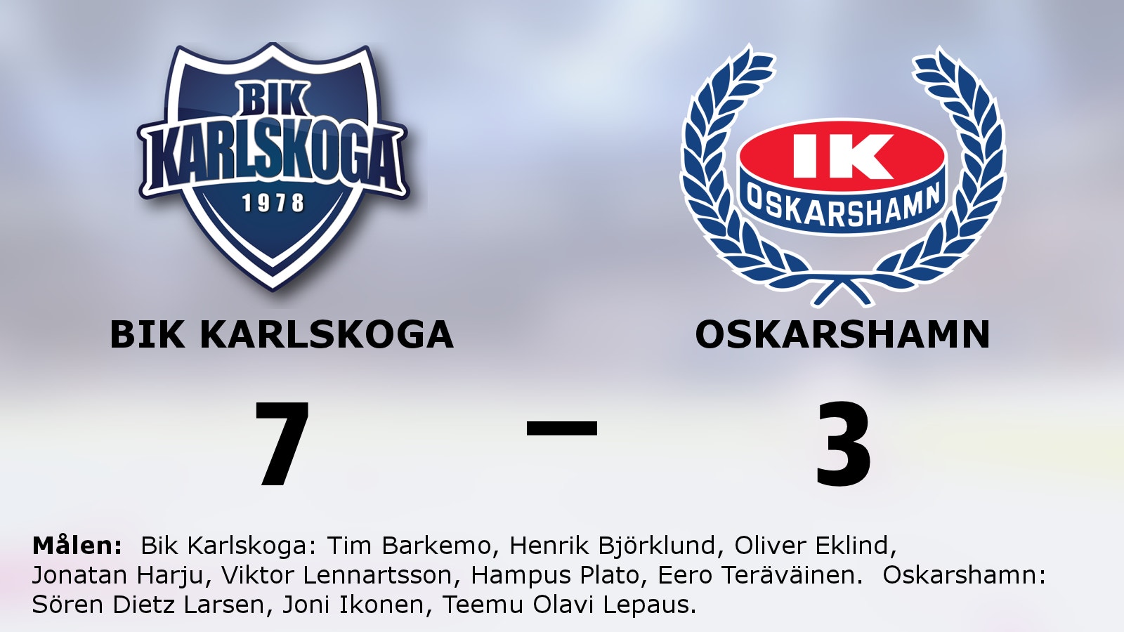Bik Karlskogas fina svit fortsätter mot Oskarshamn