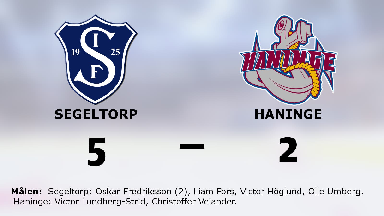 Två mål för Oskar Fredriksson när Segeltorp besegrade Haninge