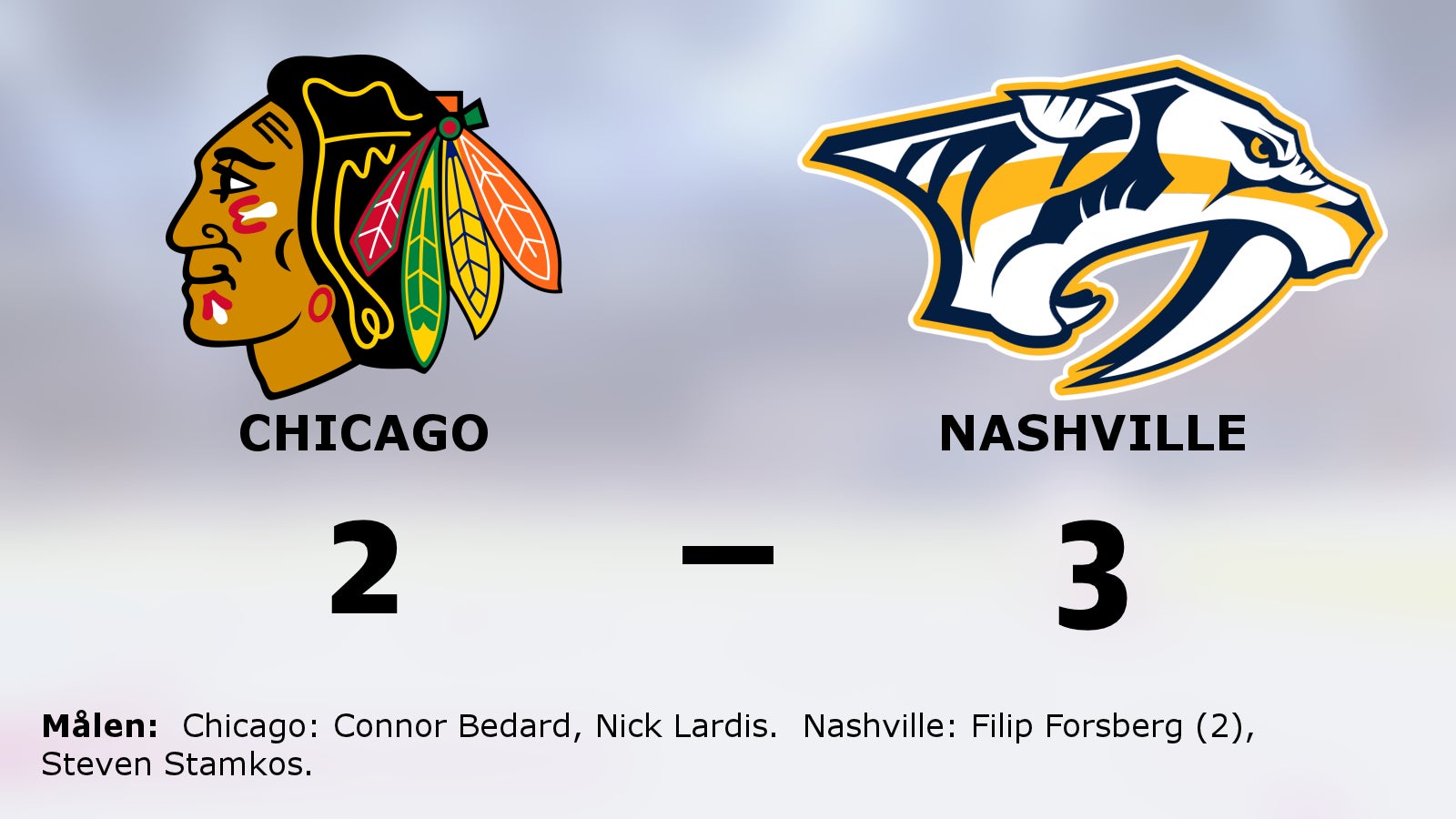 Nashville starkast – vann i förlängningen mot Chicago