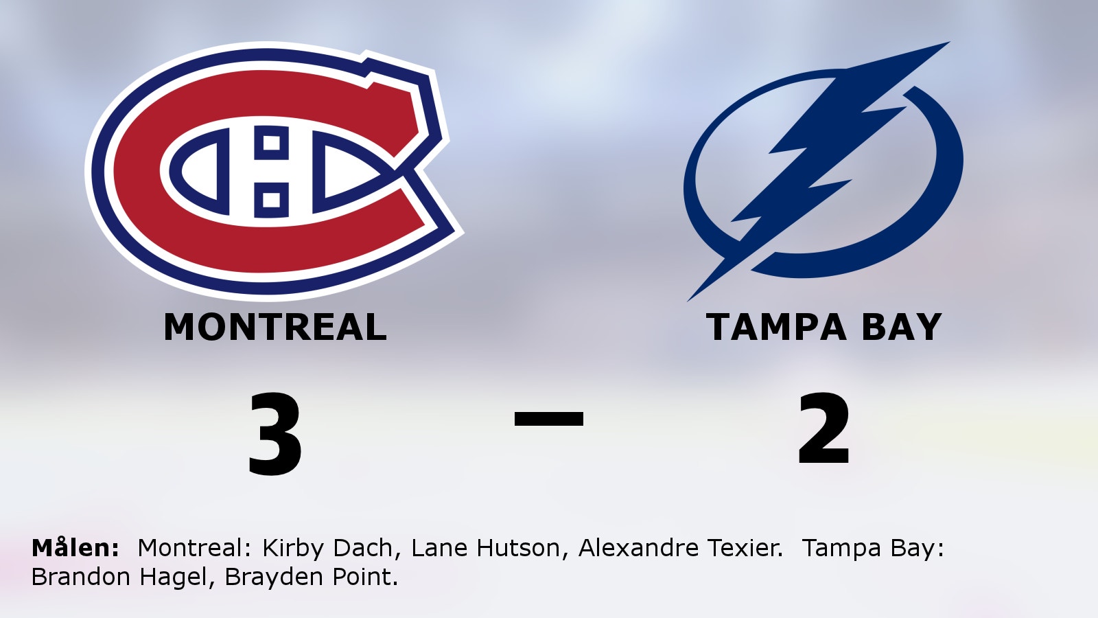 Montreal tog ny seger i matchserien mot Tampa Bay