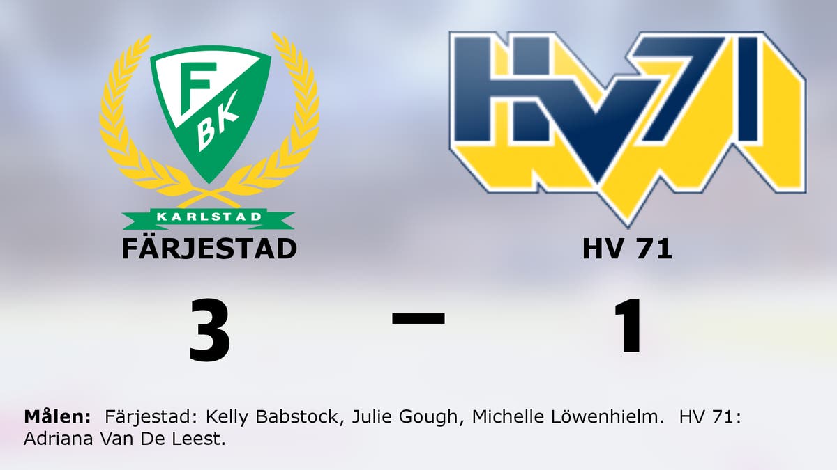 Färjestad vann på hemmaplan mot HV 71