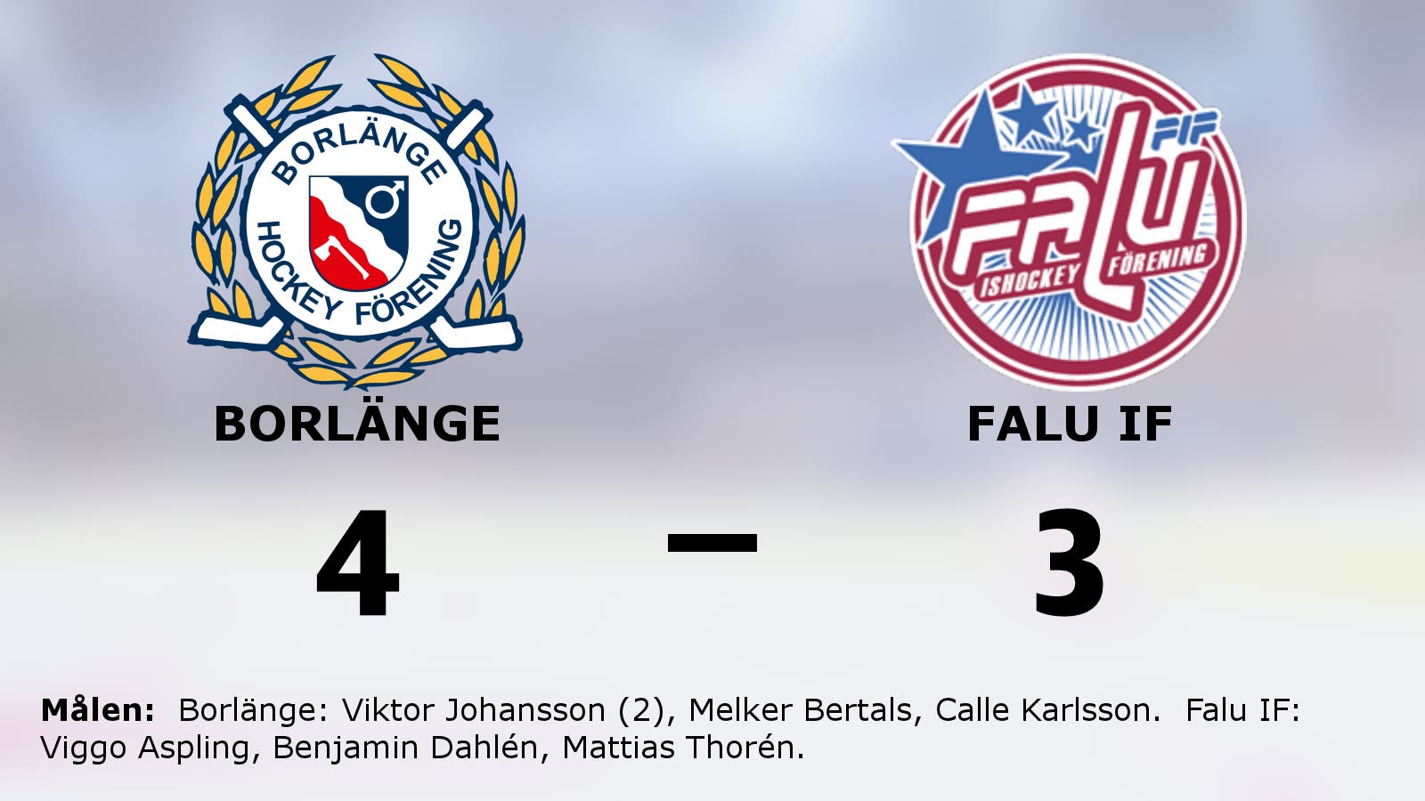 Straffar avgjorde när Borlänge vann mot Falu IF